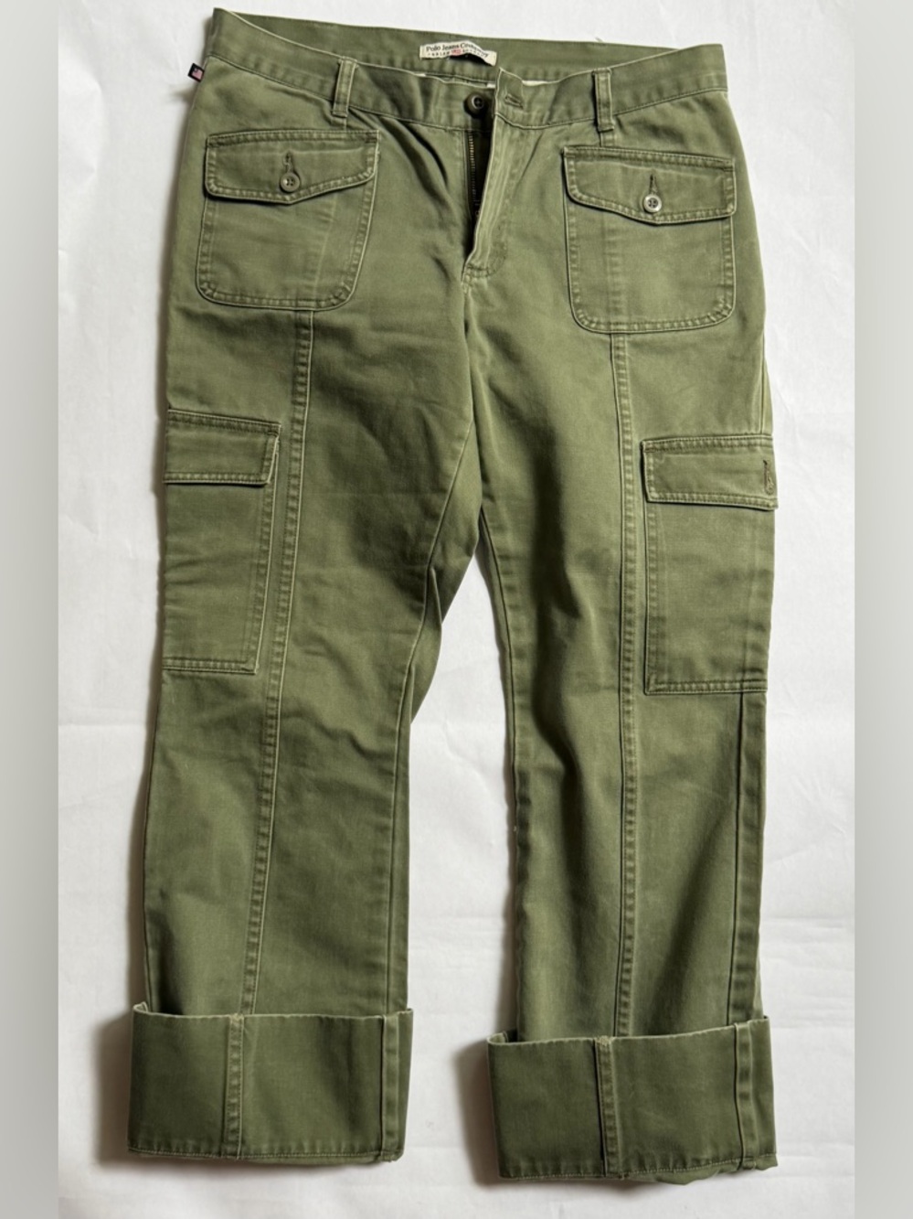 Polo Jeans company Ralph Lauren green cargo cuffed pants